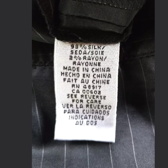 Calvin Klein Silk Rayon Pinstripe Pants 8 - Picture 6 of 8